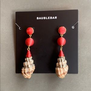 **Brand New** BaubleBar Seashell Coral Earrings
